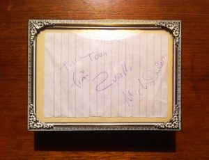 Autograf från Svullo (Micke Dubois)