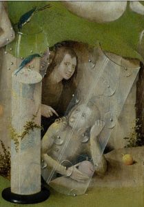 Hieronimus Bosch, "Lustarnas trädgråd" (detalj)